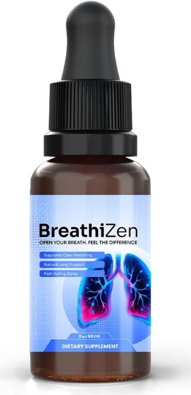 BreathiZen respiratory wellness spray bottle