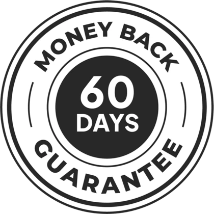 60 days money-back guarantee seal