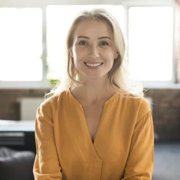 Smiling adult, illustrative photo